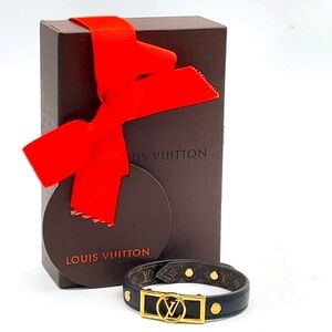 Louis Vuitton Brassiere Dauphine Bracelet Monogram black M6558F-LIKE NEW